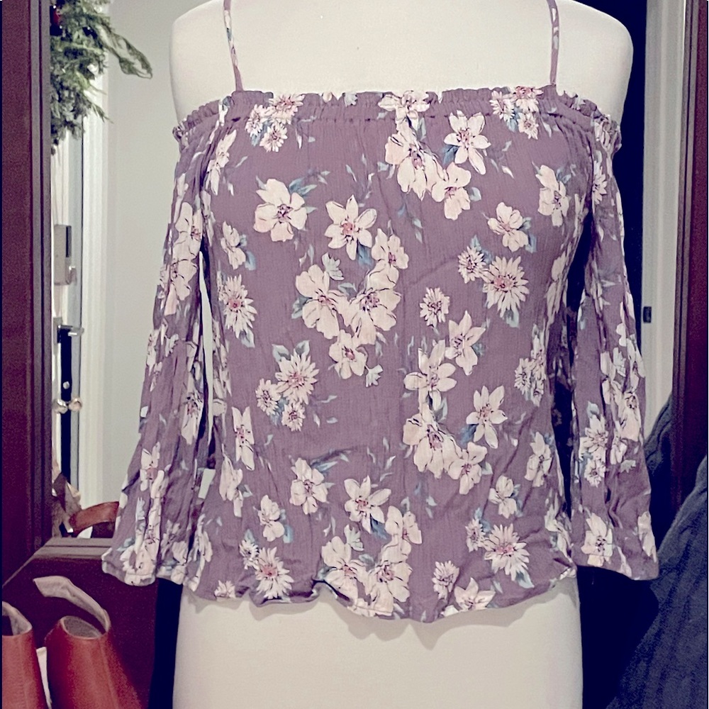 One Love Clothing off the shoulder crop